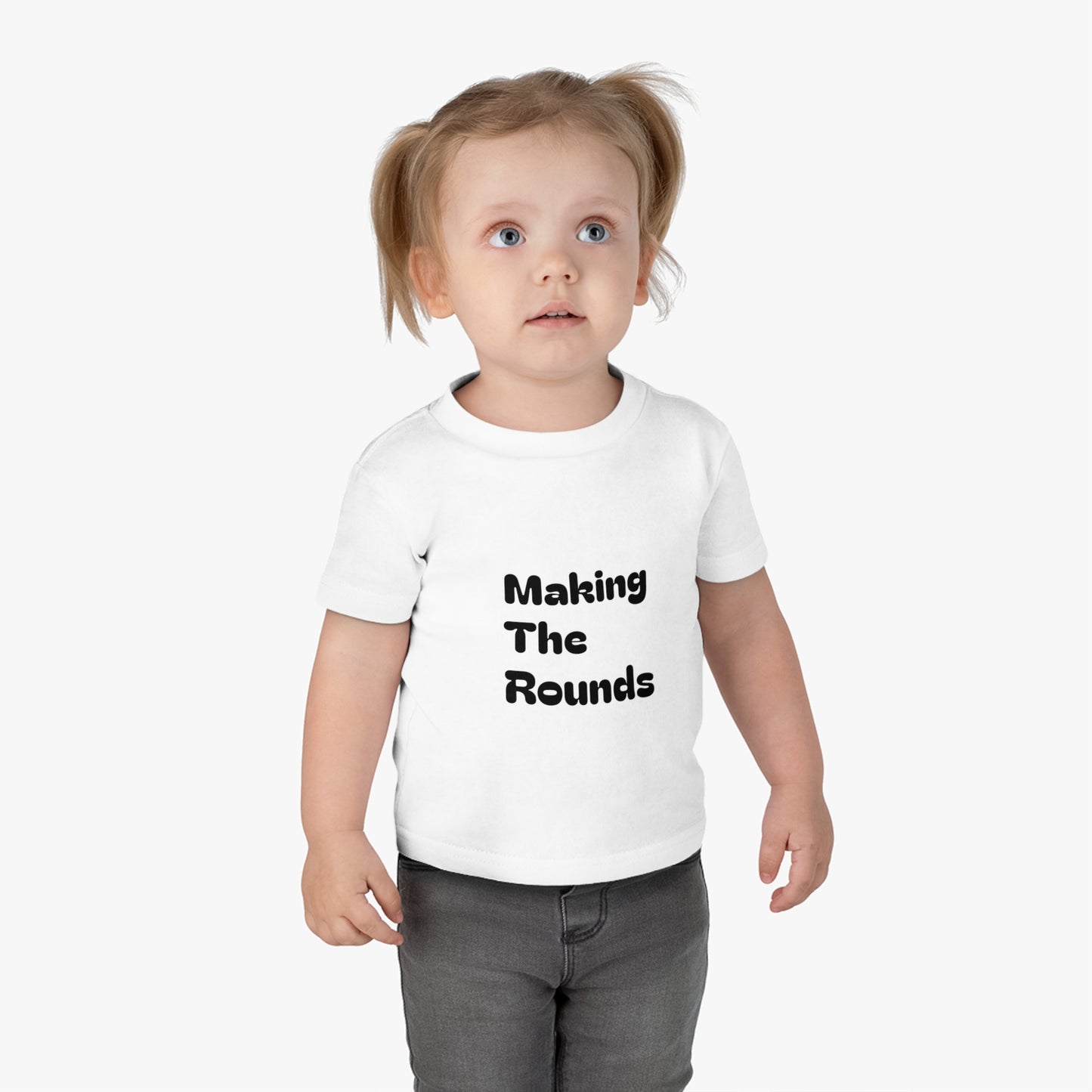 Making The Rounds Black Infant Cotton Jersey Tee