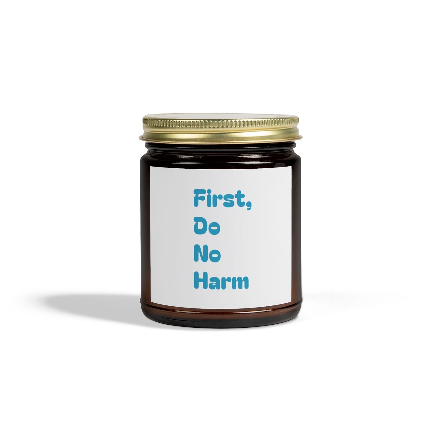 First Do No Harm Blue Scented Candles, Coconut Apricot Wax (4oz, 9oz)