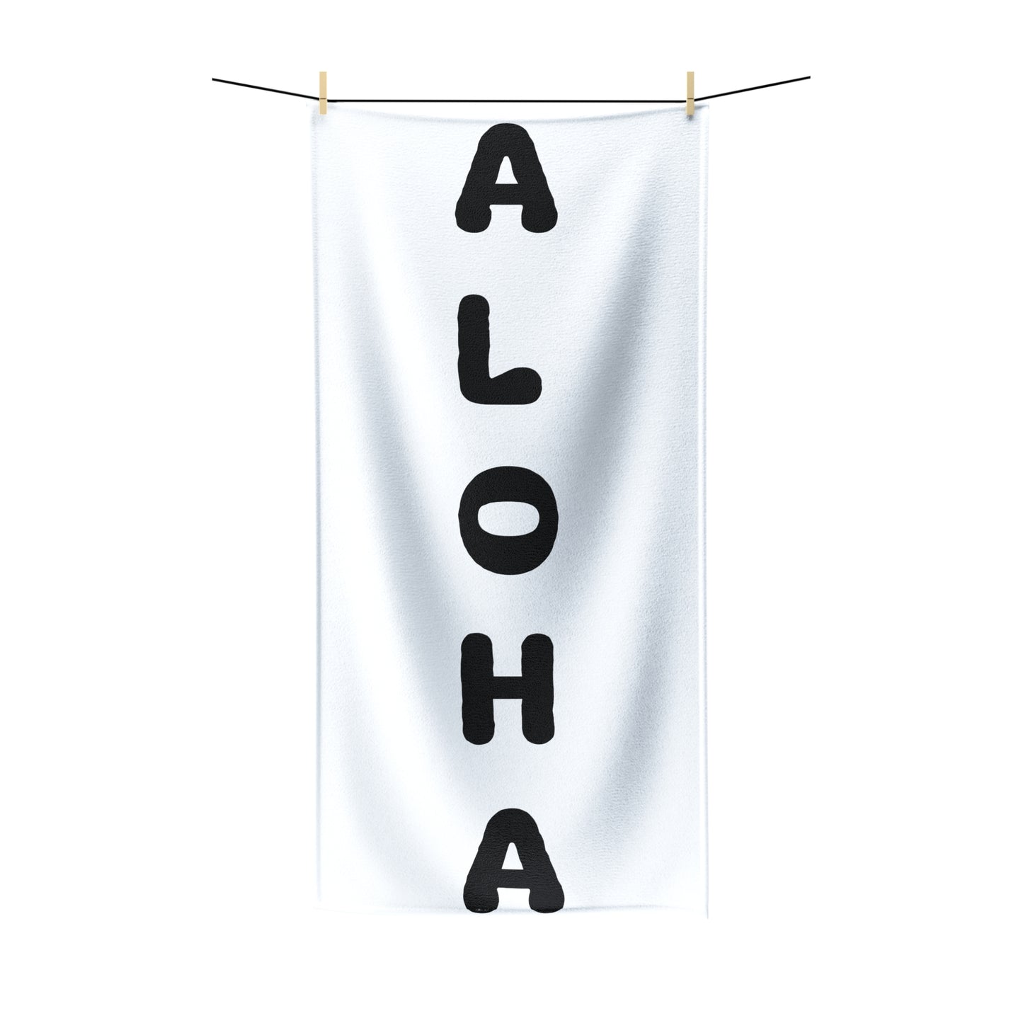 Aloha Black Polycotton Towel