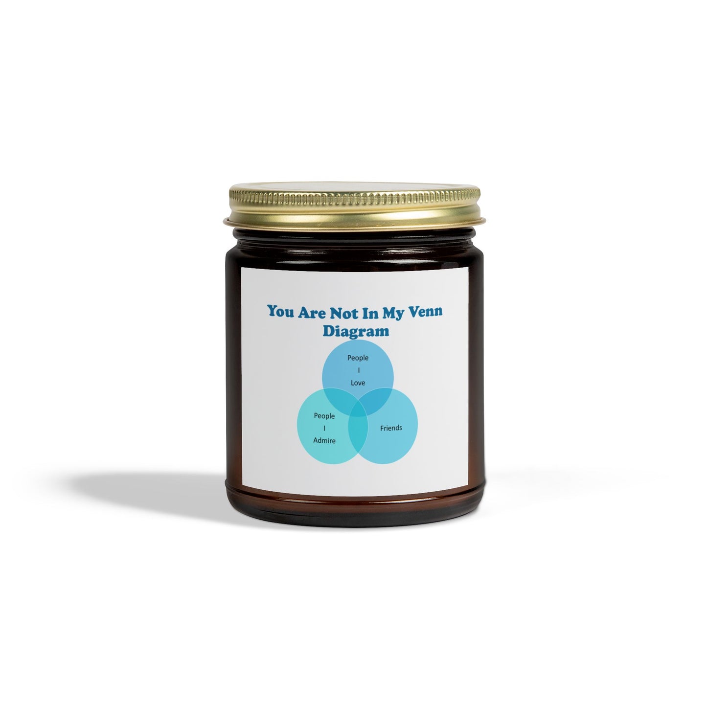 You Are Not In My Venn Diagram Blue Scented Candles, Coconut Apricot Wax (4oz, 9oz)