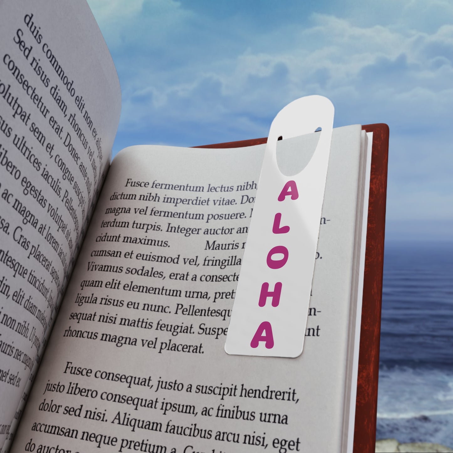 Aloha Bookmark -- Pink
