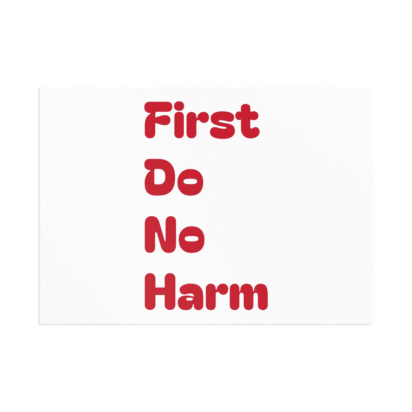 First Do No Harm Red Fine Art Postcards