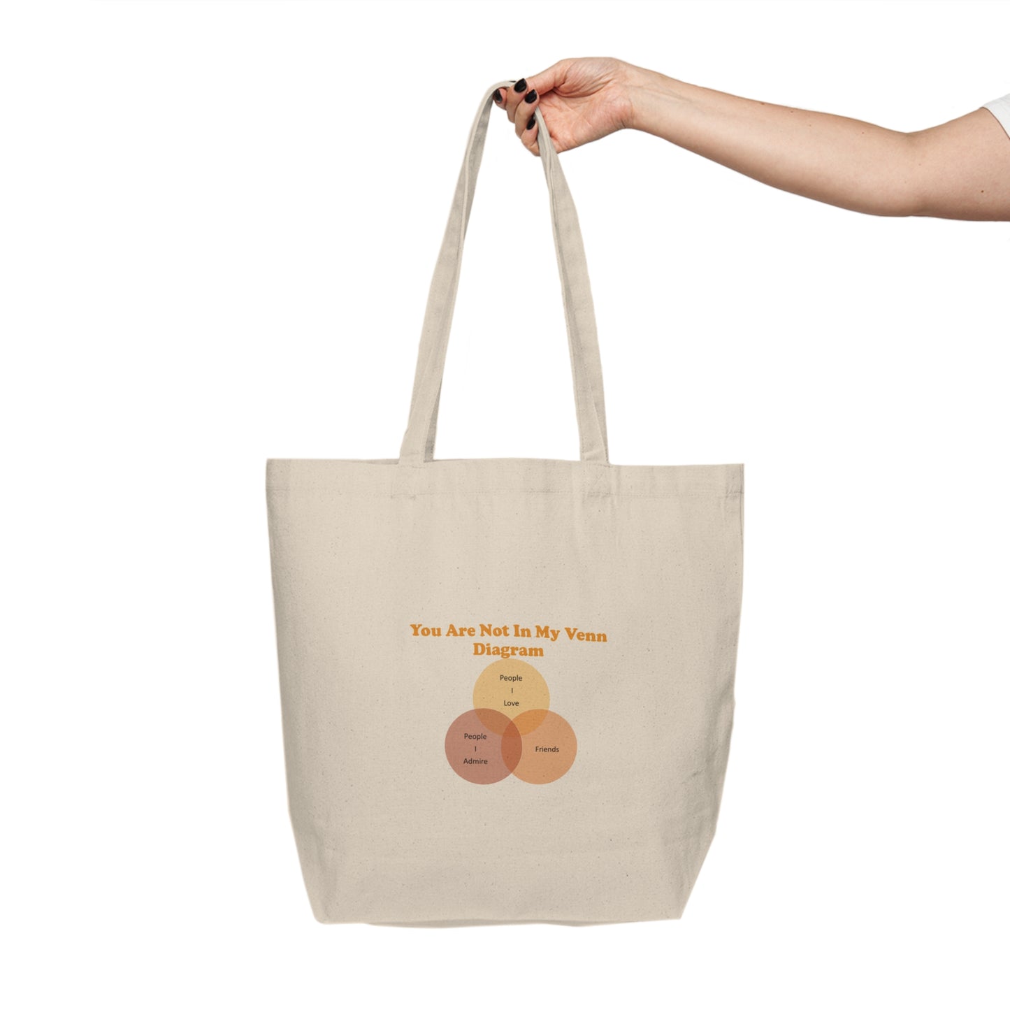You Are Not In My Venn Diagram [Orange] Canvas Shopping Tote