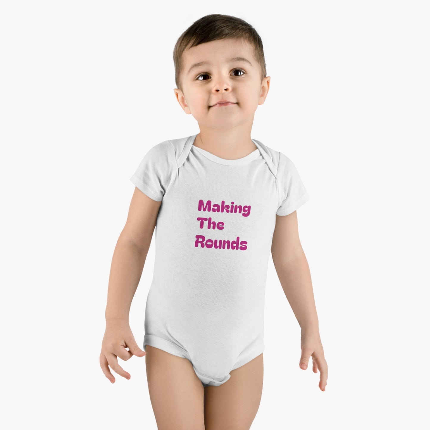 Making The Rounds Pink Baby Short Sleeve Onesie®