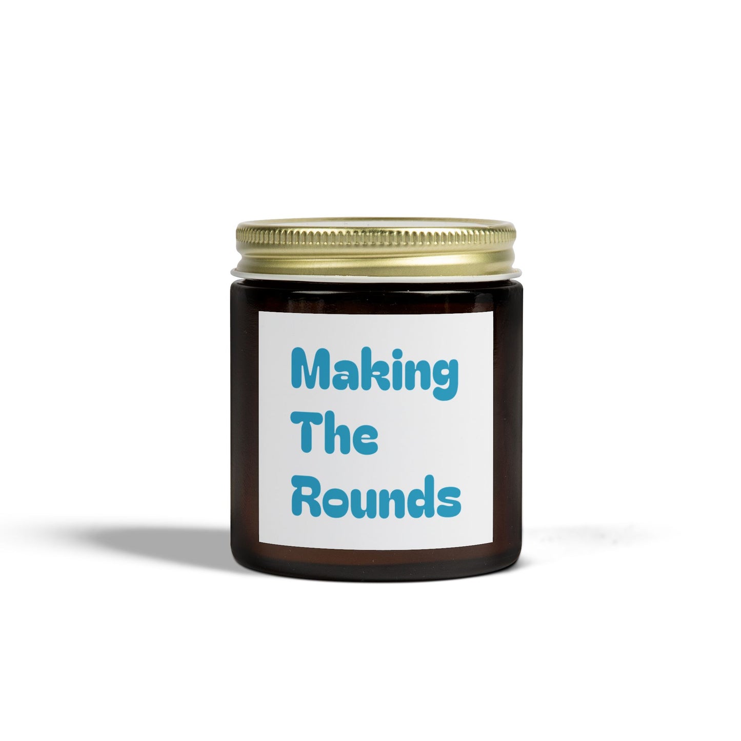 Making The Rounds Blue Scented Candles, Coconut Apricot Wax (4oz, 9oz)