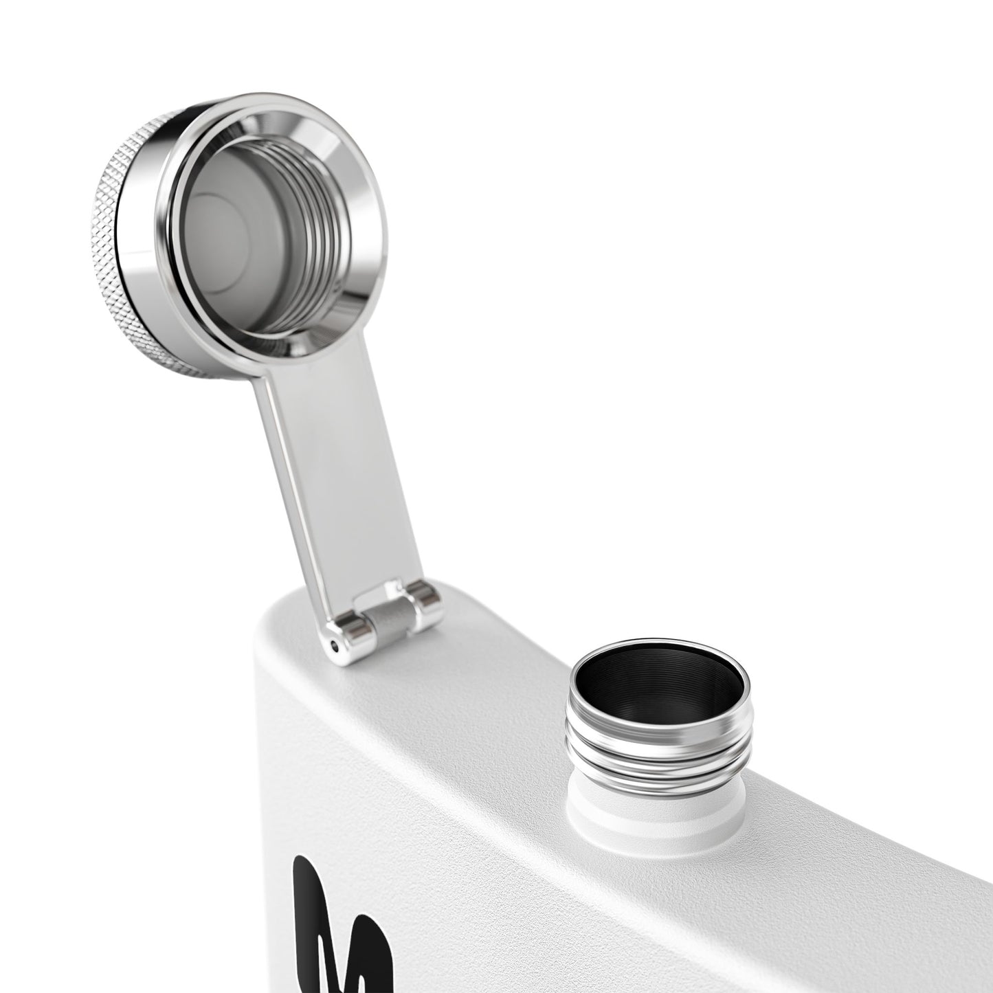 Stainless Flask — "Making The Rounds" Novelty 6oz Hip Flask