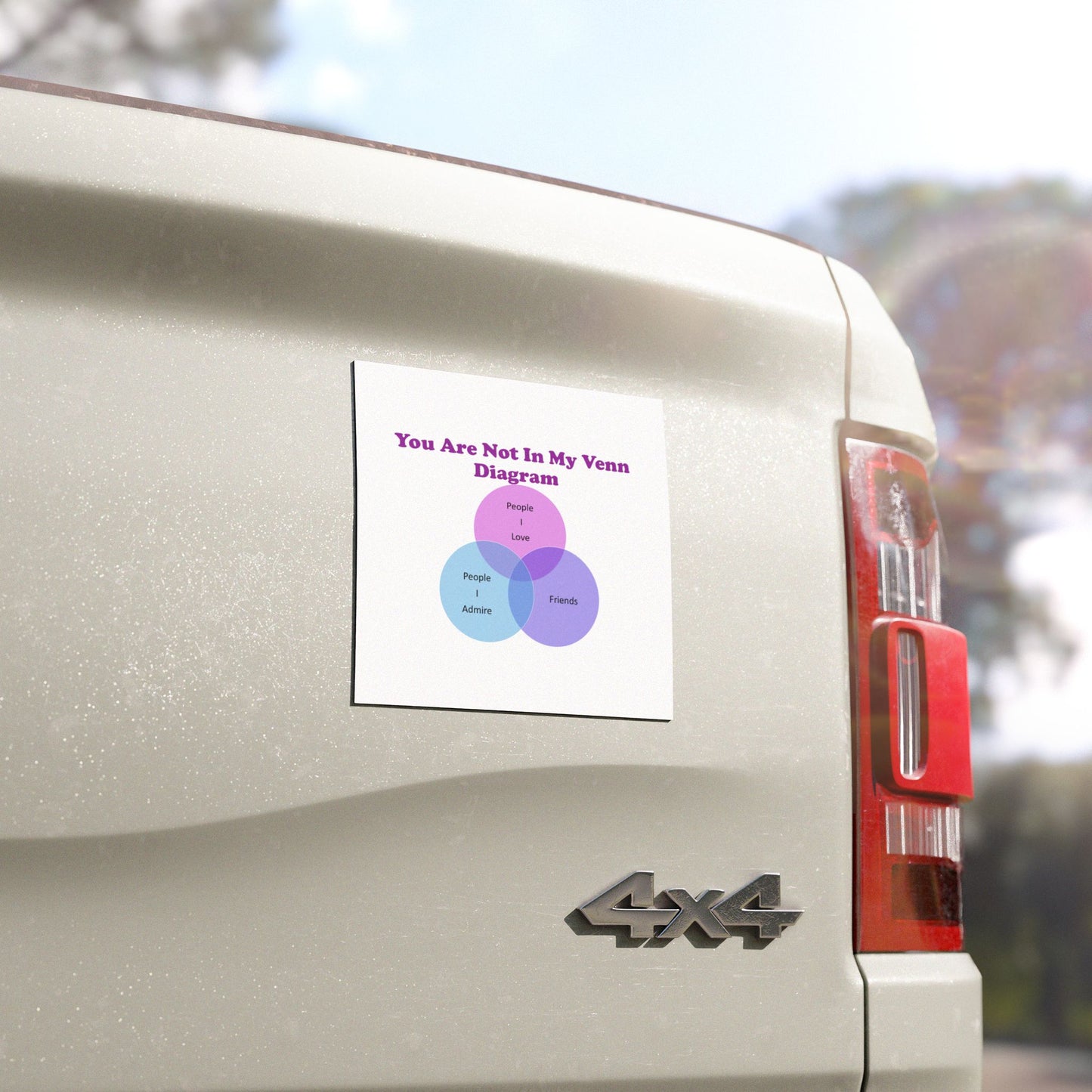 You Are Not In My Venn Diagram Blue / Purple Car Magnets