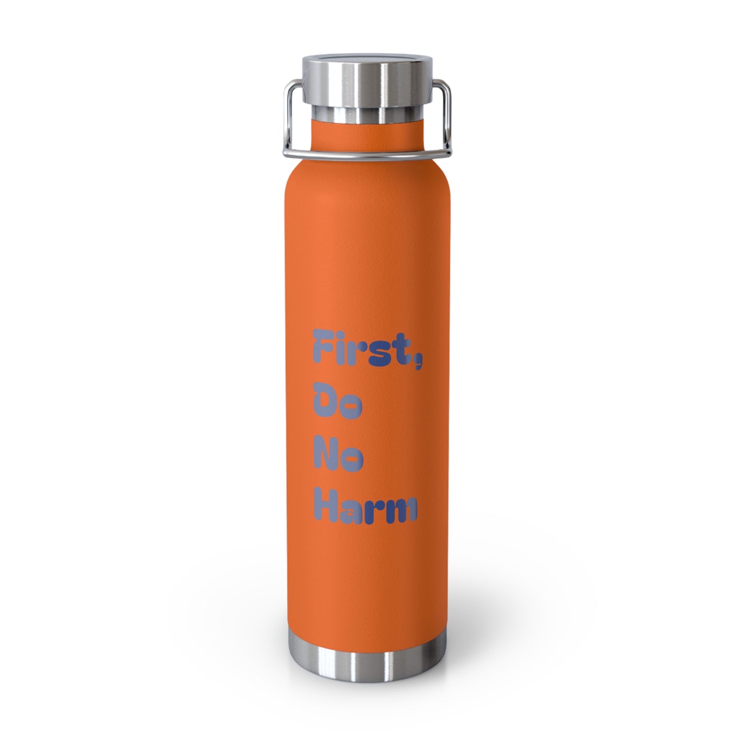 First Do No Harm Dark Blue Copper Vacuum Insulated Bottle, 22oz