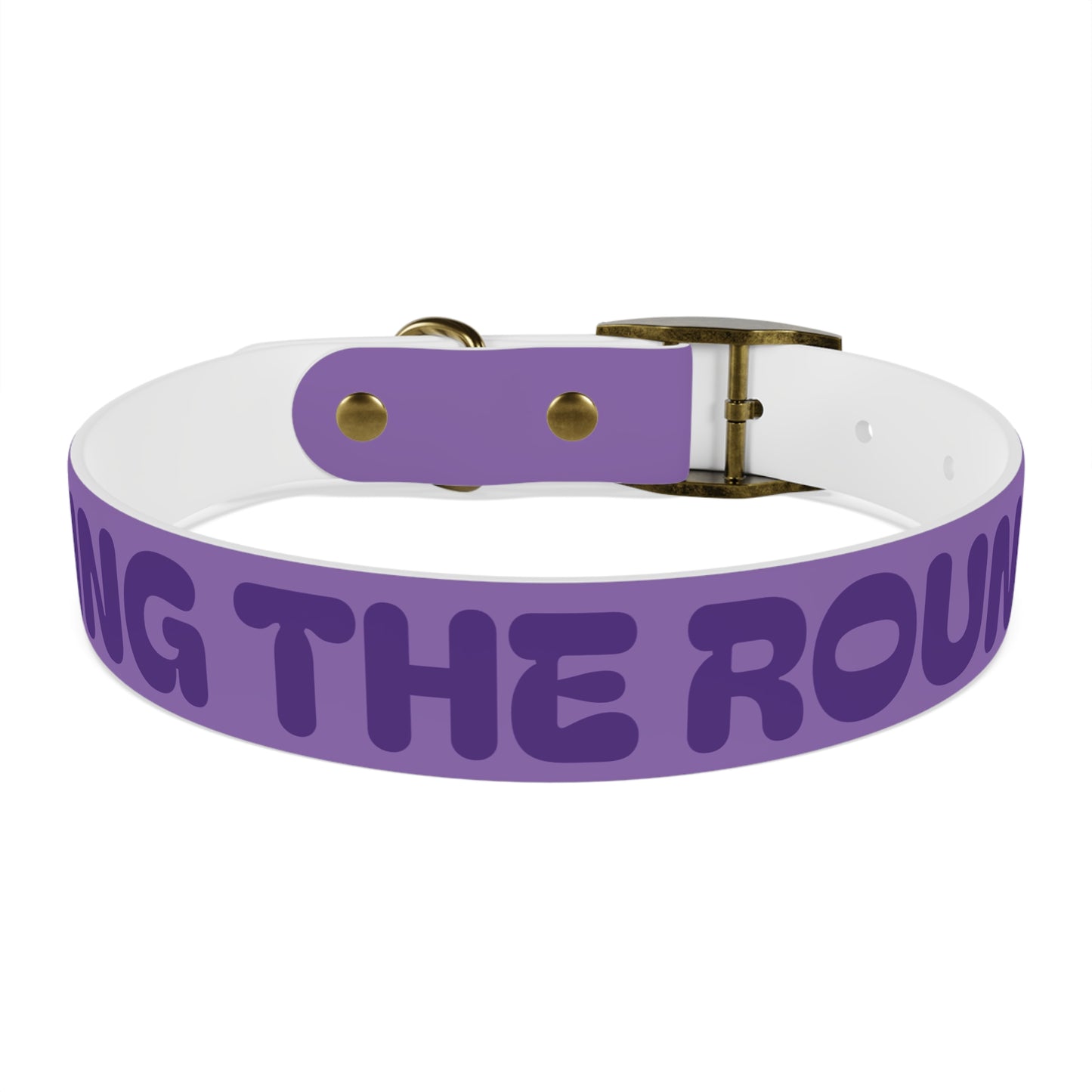 Making The Rounds Purple Dog Collar