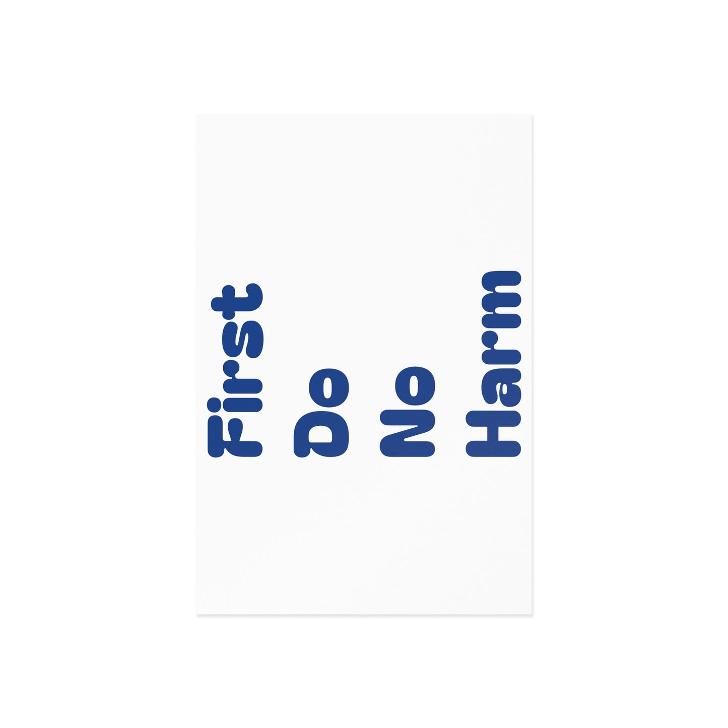 First Do No Harm Dark Blue Fine Art Postcards