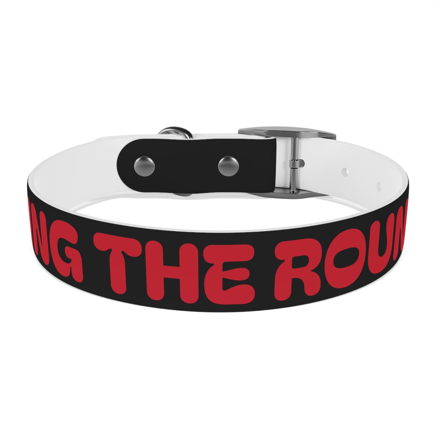 Making The Rounds Black with Red Dog Collar