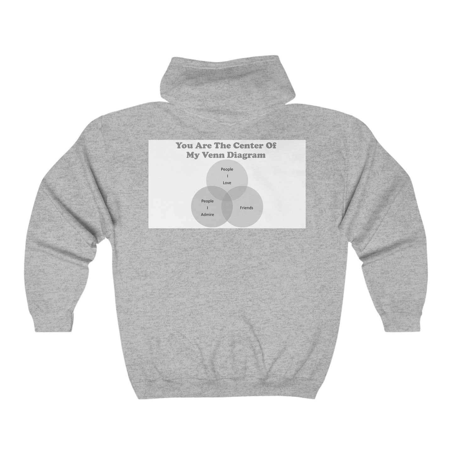 You Are The Center Of My Venn Diagram Black Heavy Blend™ Full Zip Hooded Sweatshirt