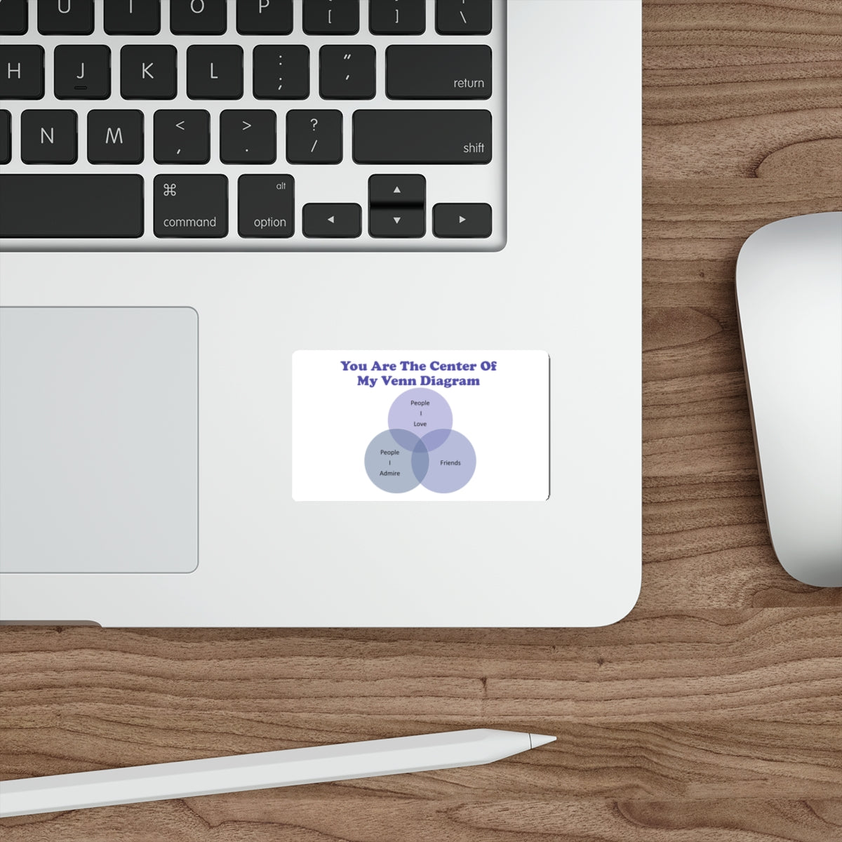 You Are The Center Of My Venn Diagram Purple Die-Cut Stickers