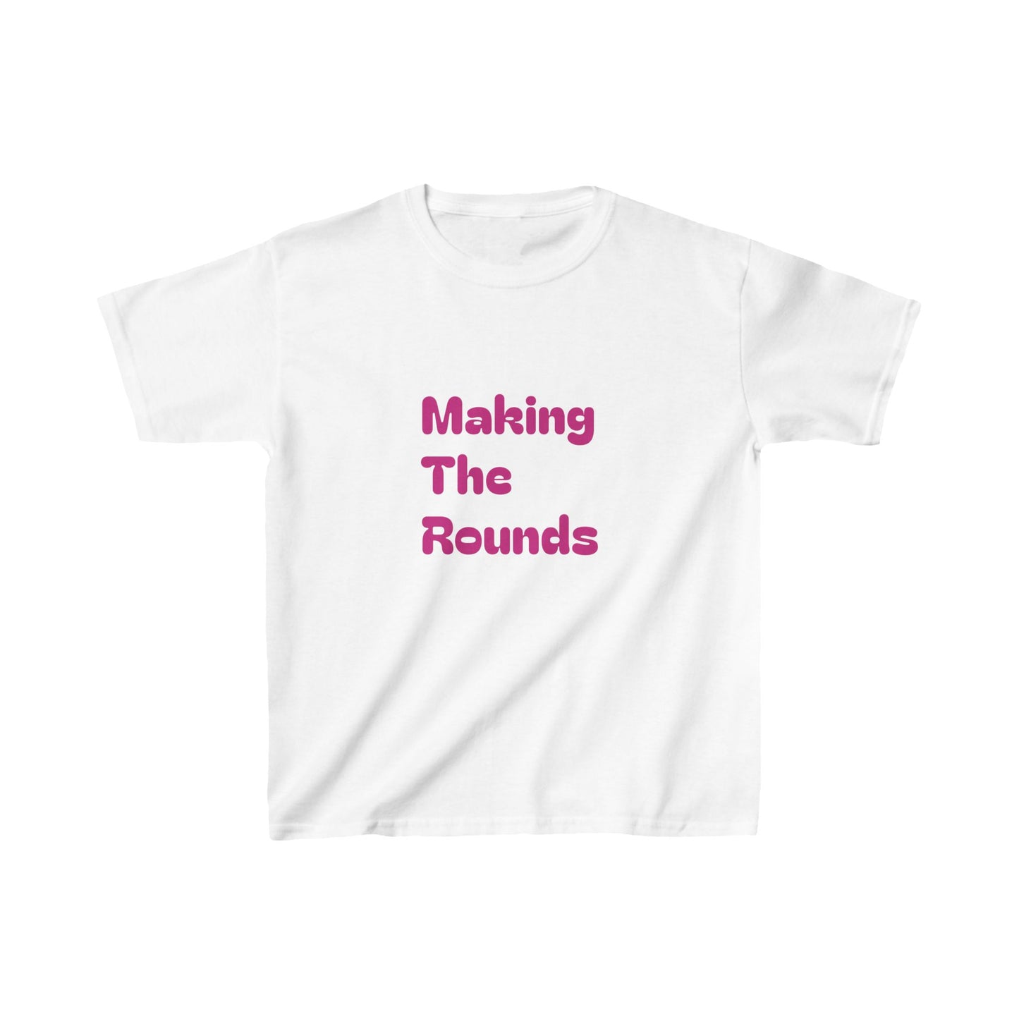 Making The Rounds Pink Kids Heavy Cotton™ Tee