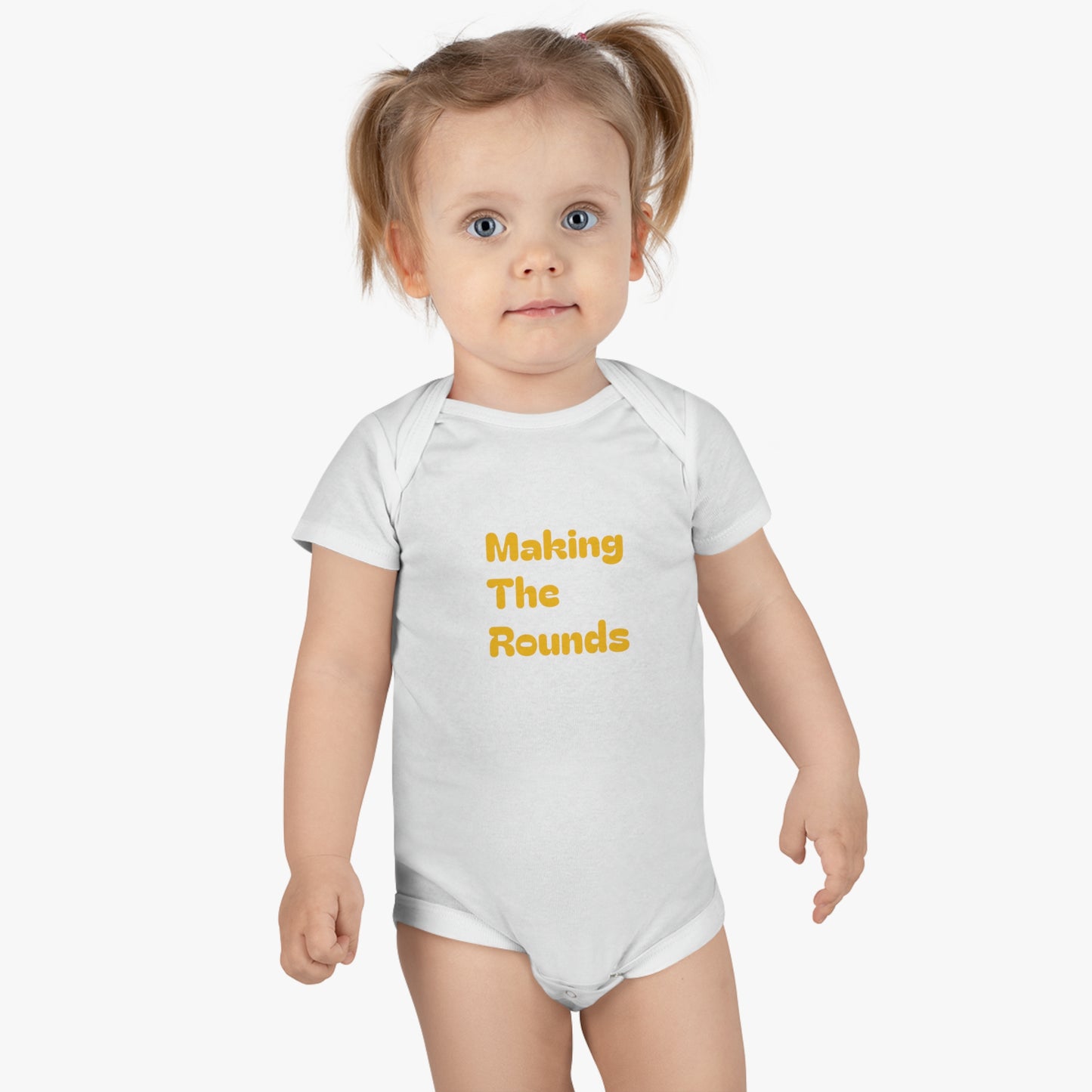 Making The Rounds Yellow Baby Short Sleeve Onesie®