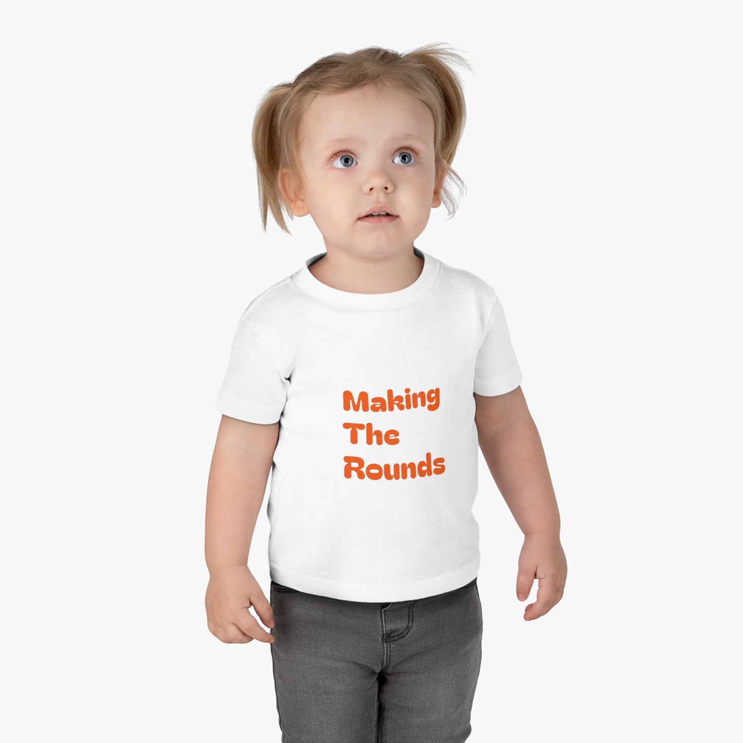 Making The Rounds Orange Infant Cotton Jersey Tee