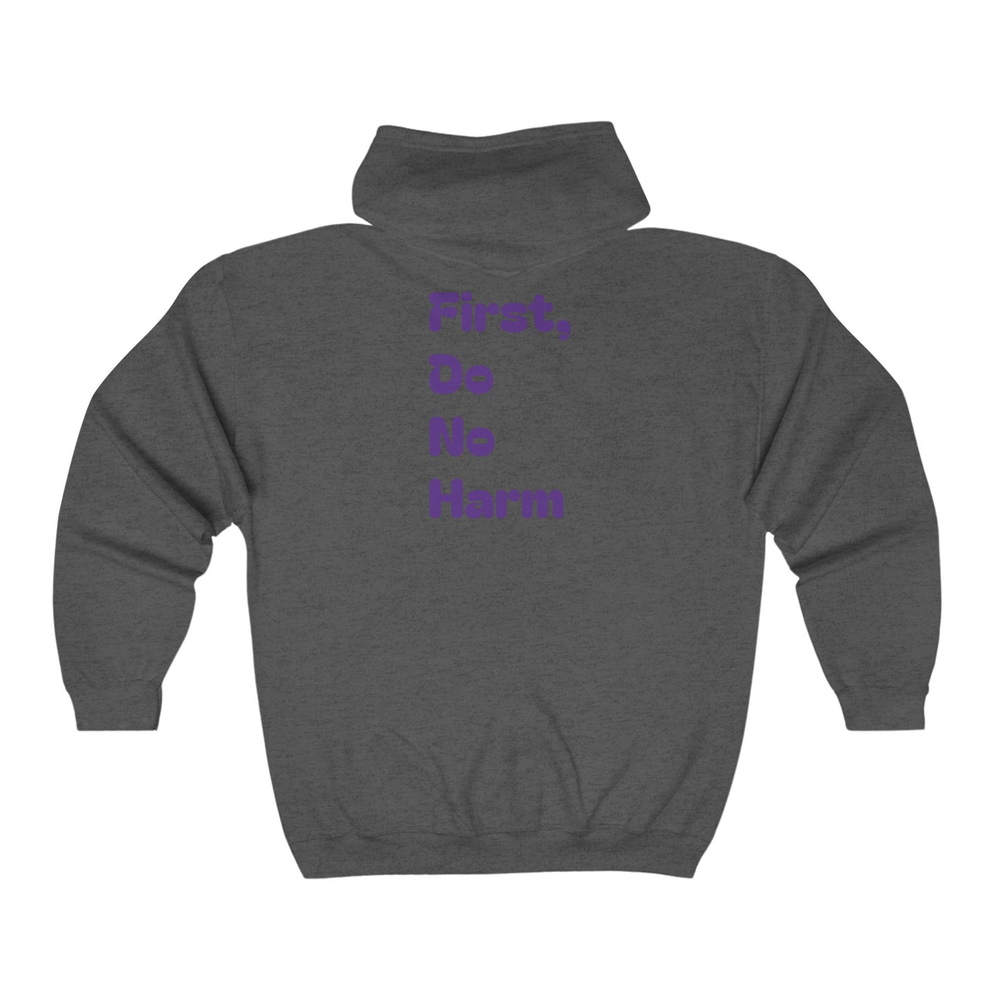 First Do No Harm Purple Unisex Heavy Blend™ Full Zip Hooded Sweatshirt