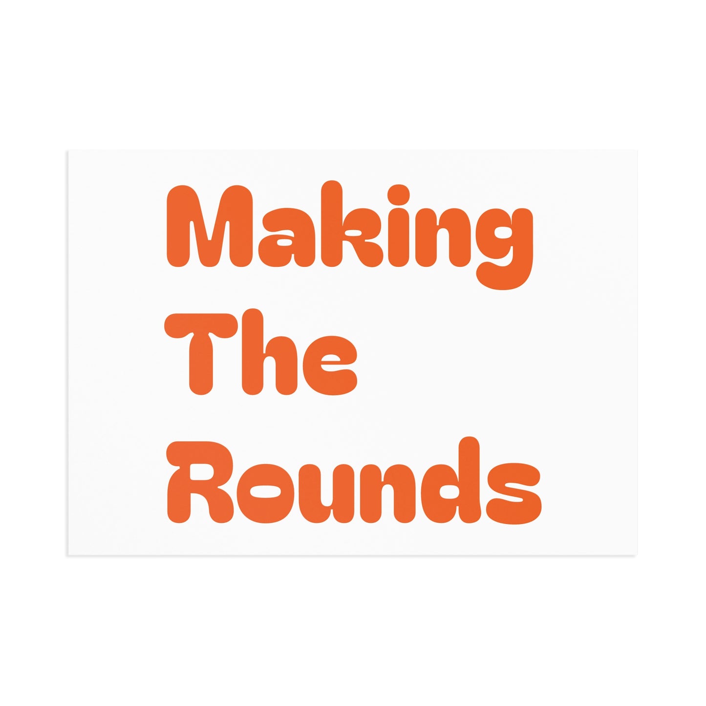 Making The Rounds Orange Fine Art Postcards
