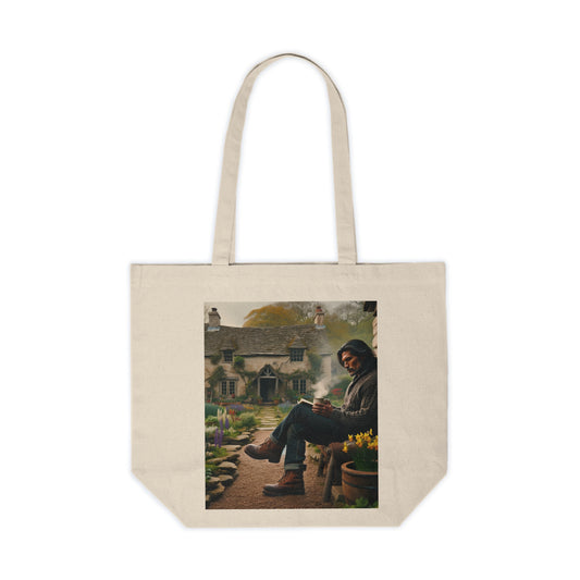 Out In Public Canvas Shopping Tote