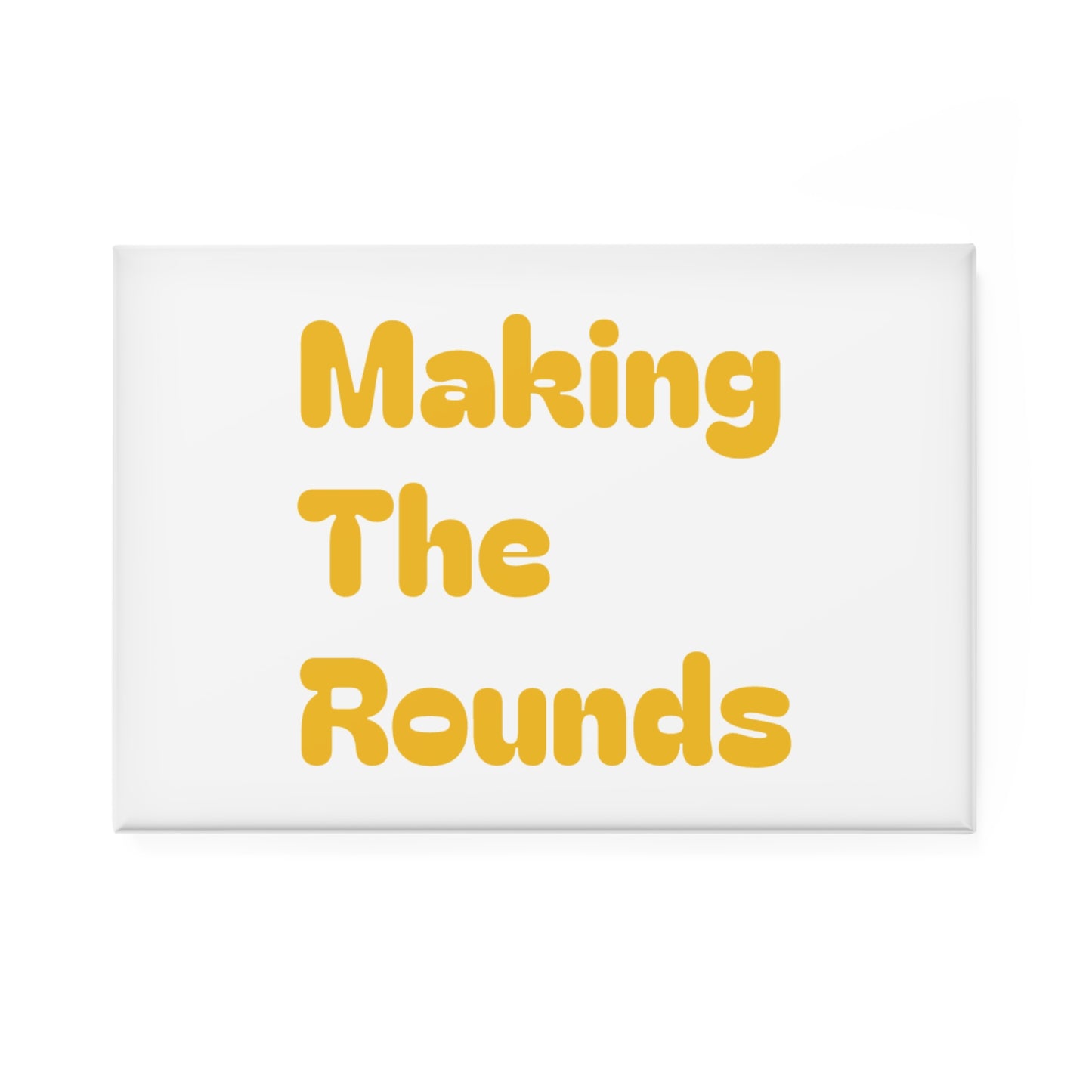 Making The Rounds Yellow Button Magnet, Rectangle (1 & 10 pcs)