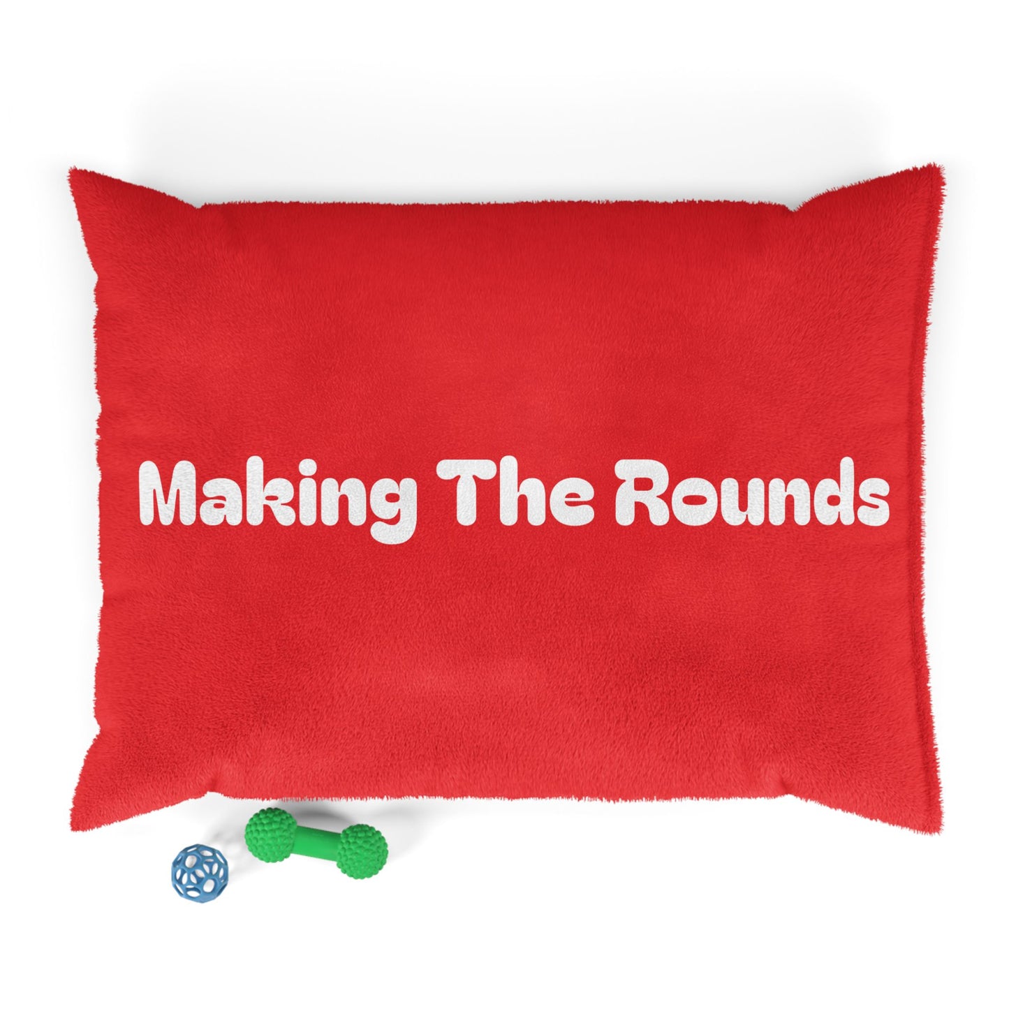 Making The Rounds Red with White Pet Bed