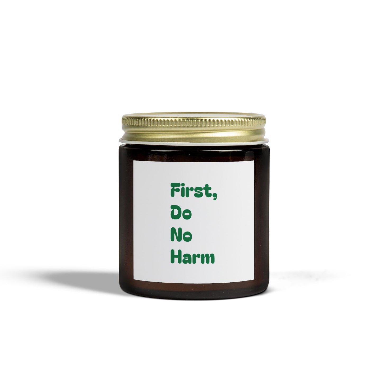First Do No Harm Green Scented Candles, Coconut Apricot Wax (4oz, 9oz)