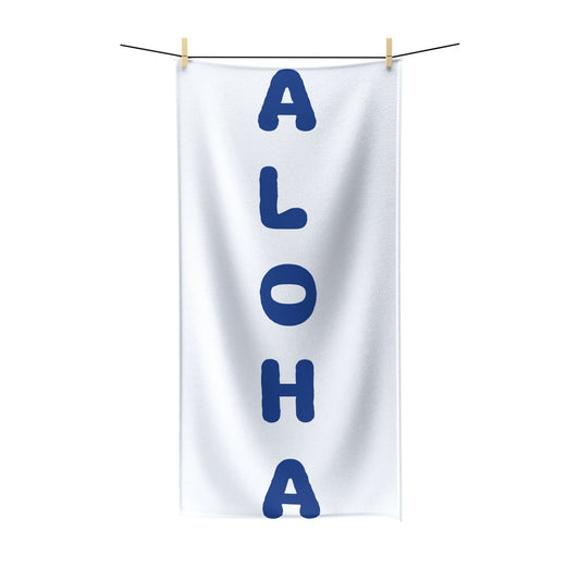 Aloha Dark Blue Polycotton Towel