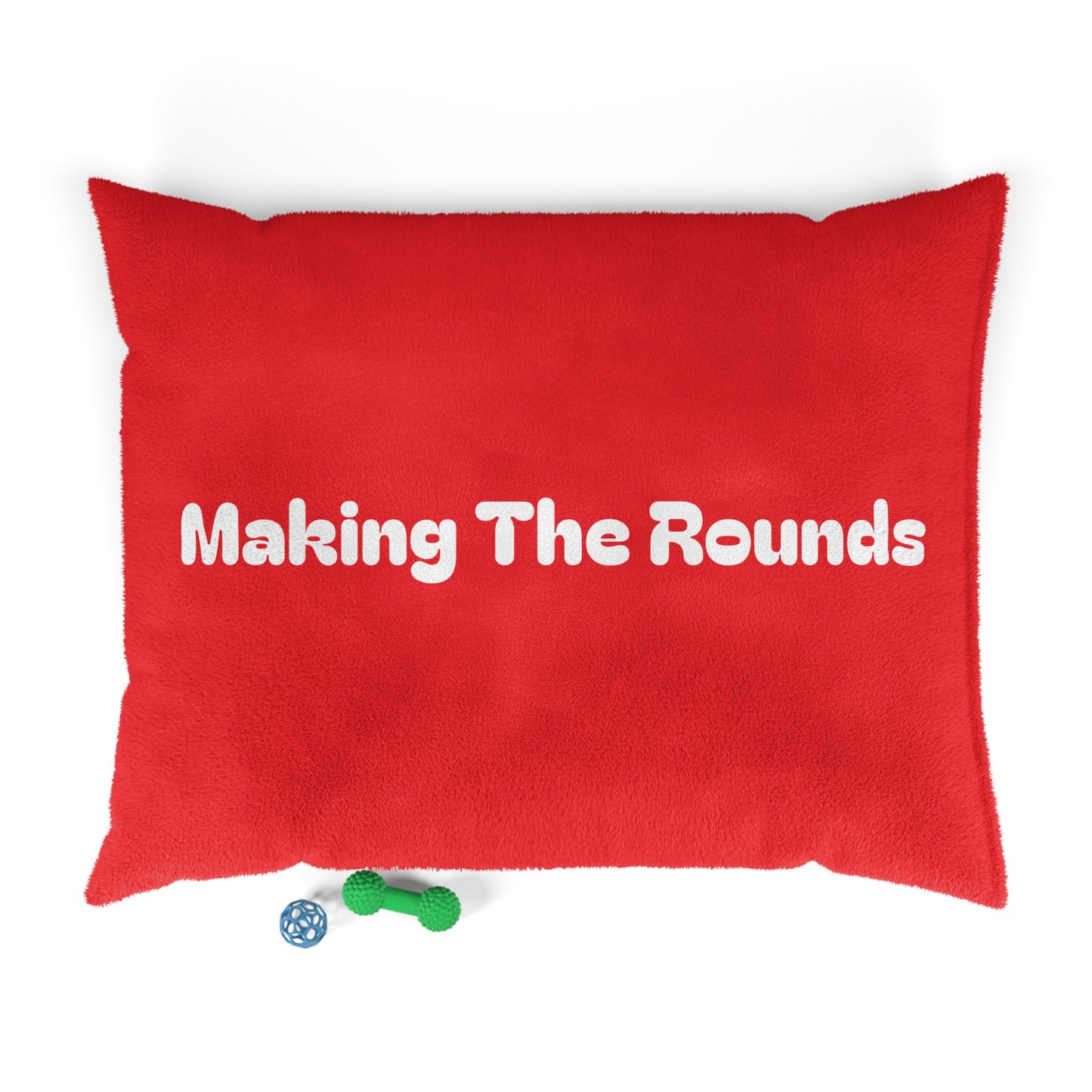 Making The Rounds Red with White Pet Bed