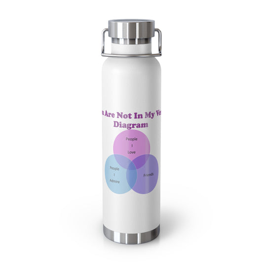 You Are Not In My Venn Diagram Blue / Purple Copper Vacuum Insulated Bottle, 22oz