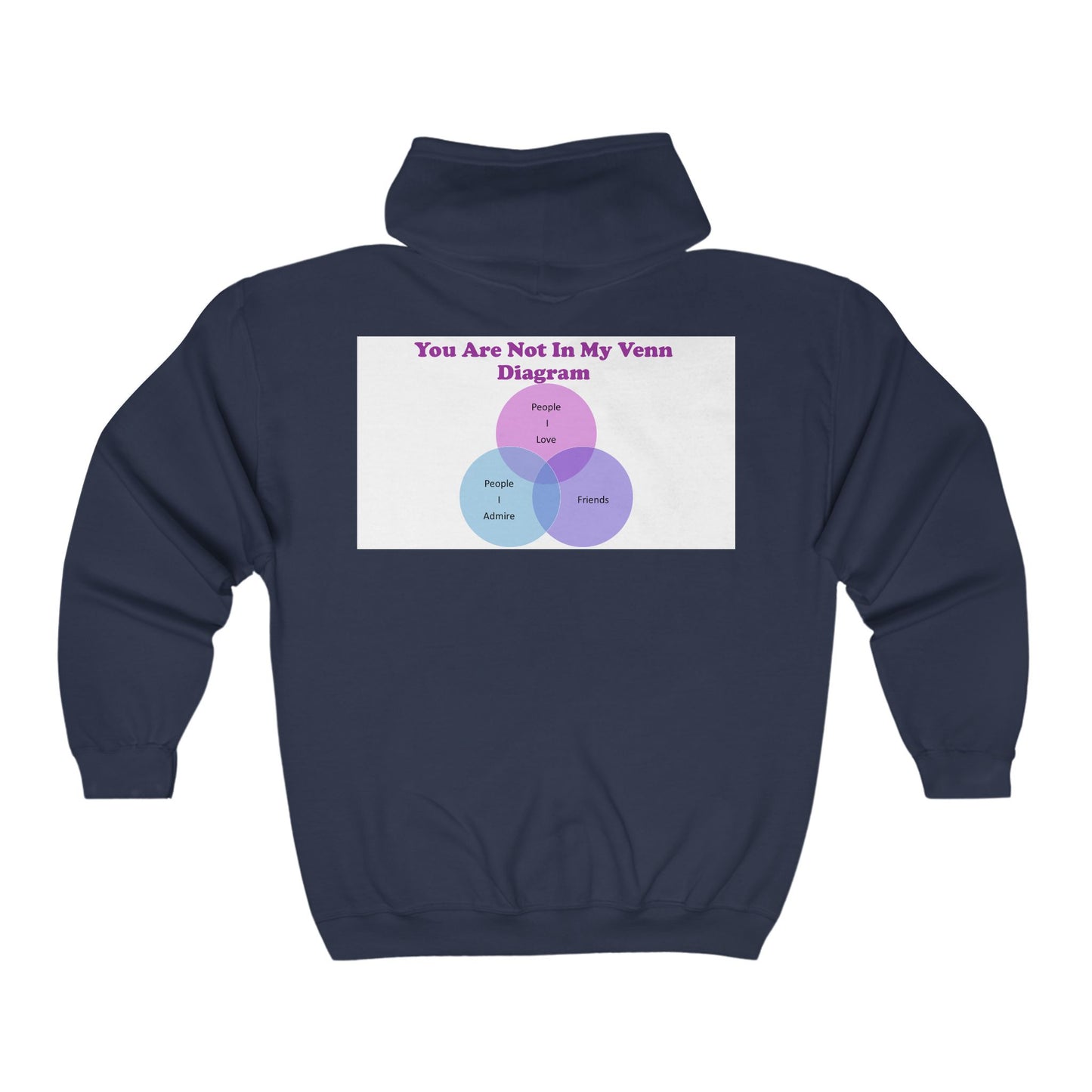 You Are Not In My Venn Diagram blue / purple Unisex Heavy Blend™ Full Zip Hooded Sweatshirt