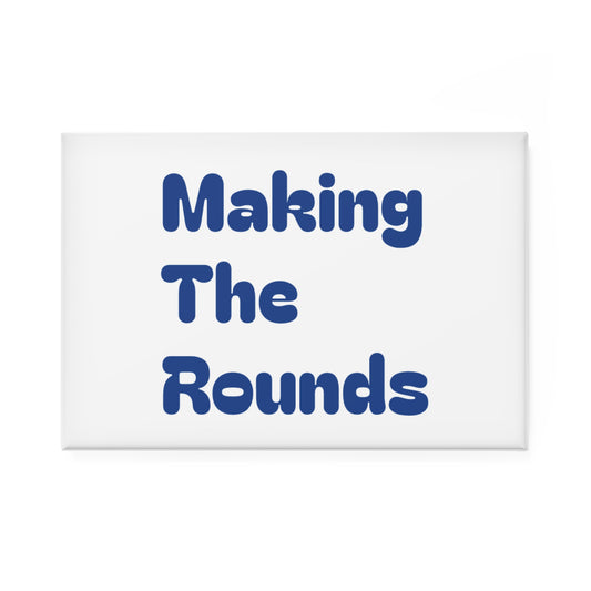 Making The Rounds Dark Blue Button Magnet, Rectangle (1 & 10 pcs)