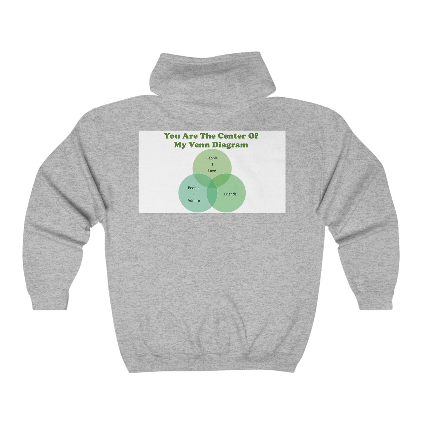 You Are The Center Of My Venn Diagram Green Unisex Hoodie