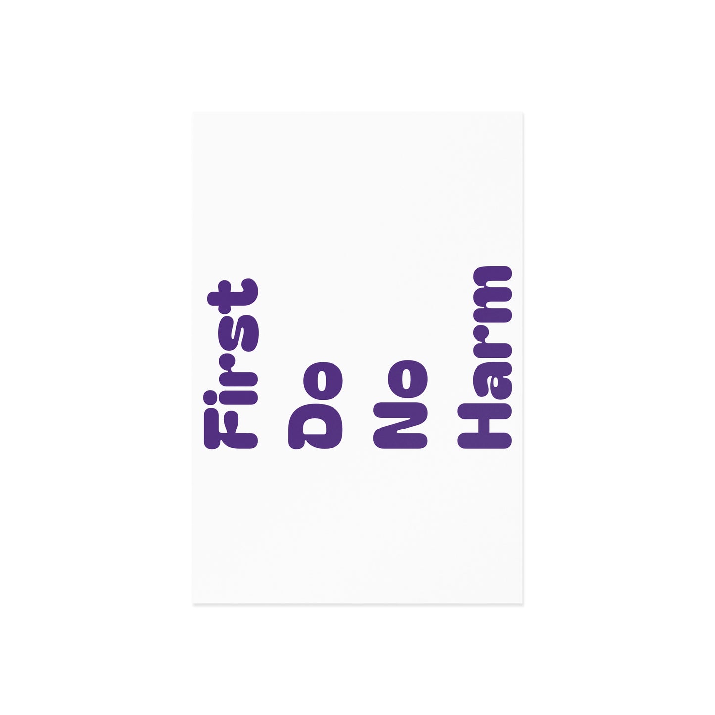 First Do No Harm Purple Fine Art Postcards