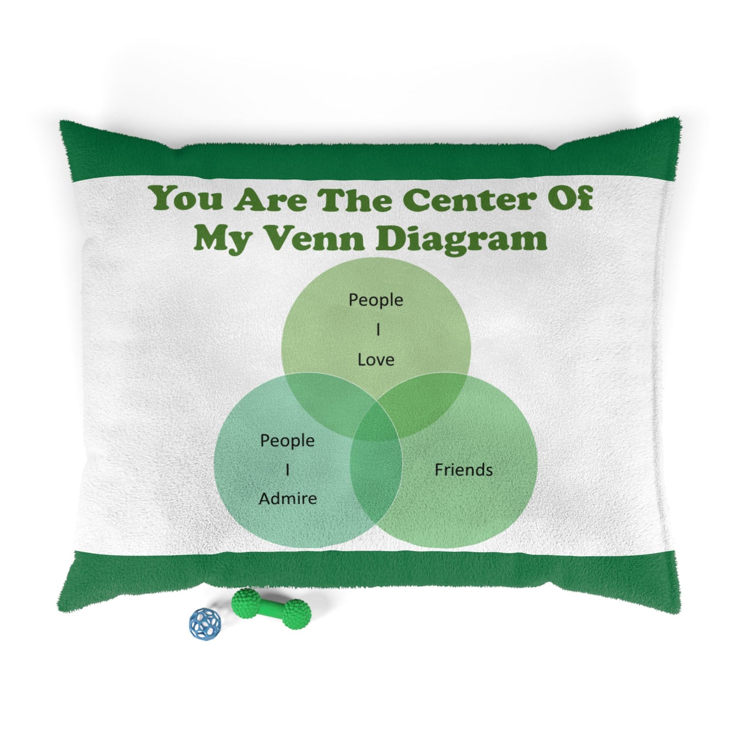 You Are The Center Of My Venn Diagram Green Pet Bed