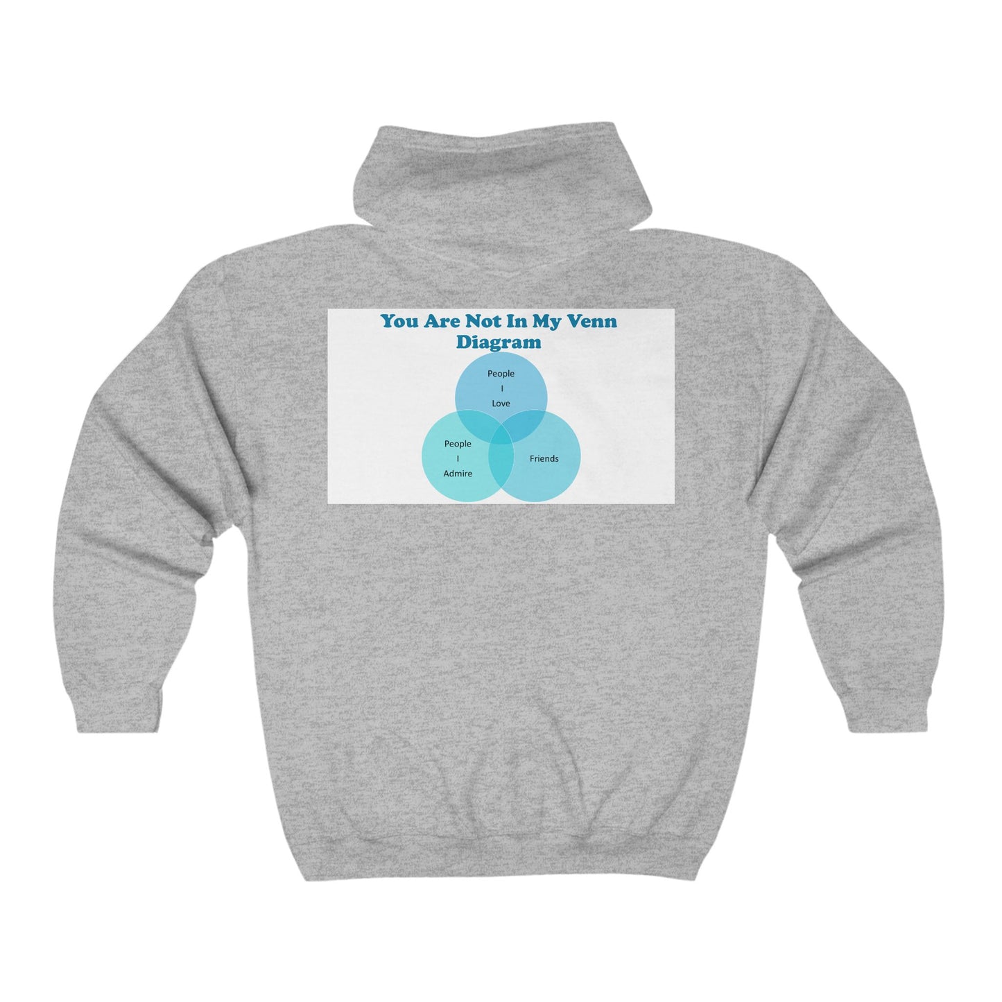 You Are Not In My Venn Diagram Blue Unisex Heavy Blend™ Full Zip Hooded Sweatshirt