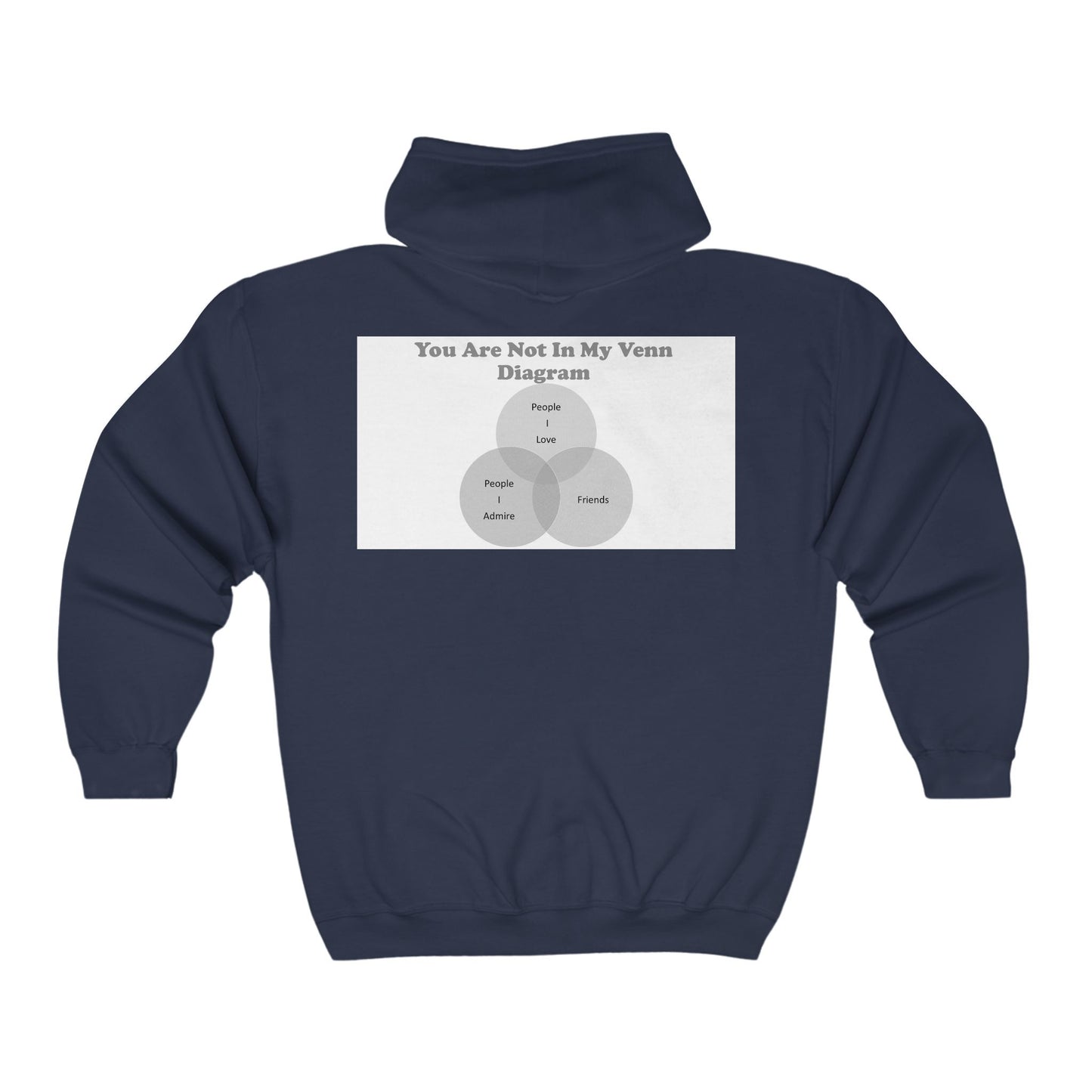 You Are Not In My Venn Diagram black / grey Unisex Heavy Blend™ Full Zip Hooded Sweatshirt