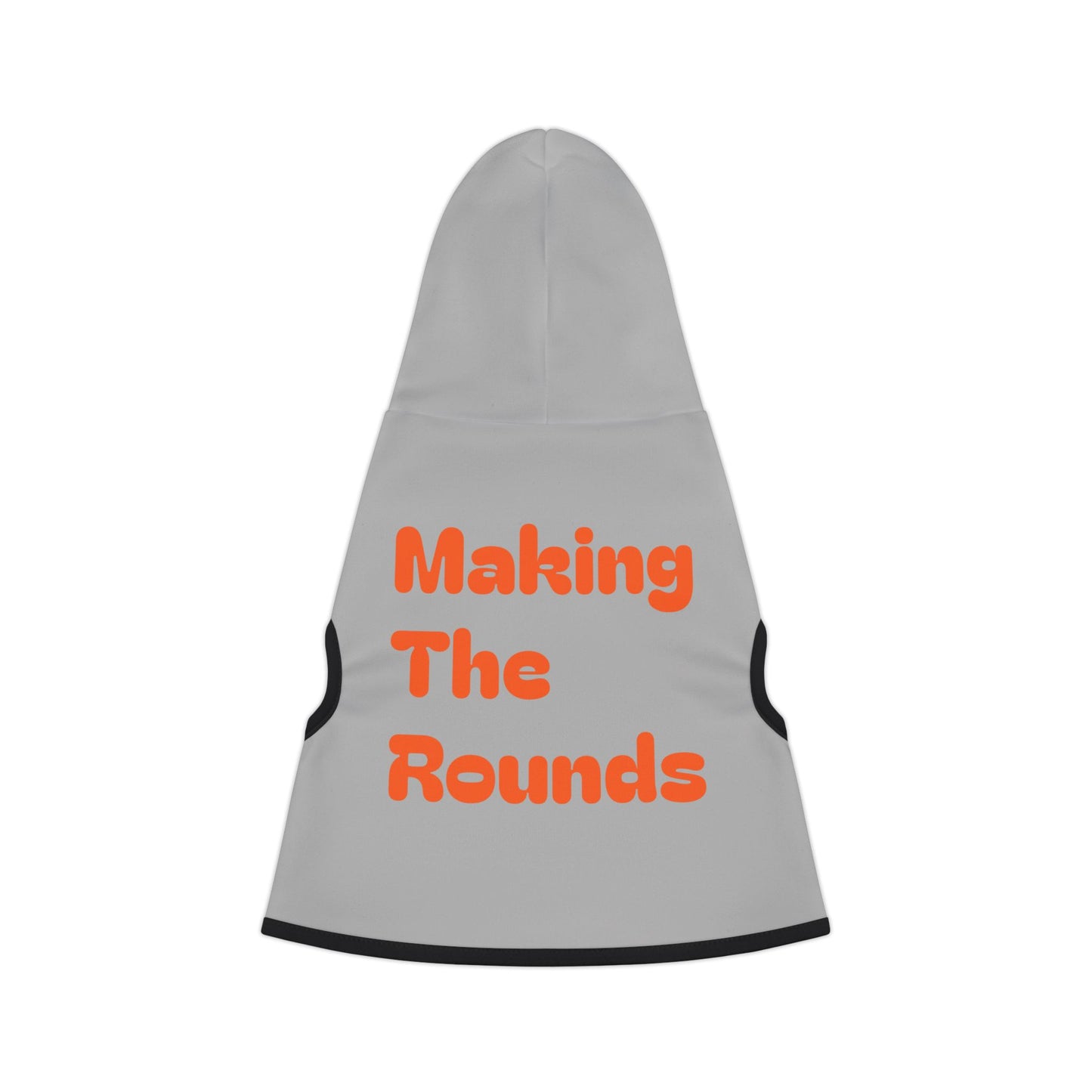 Making The Rounds Grey / Orange Pet Hoodie