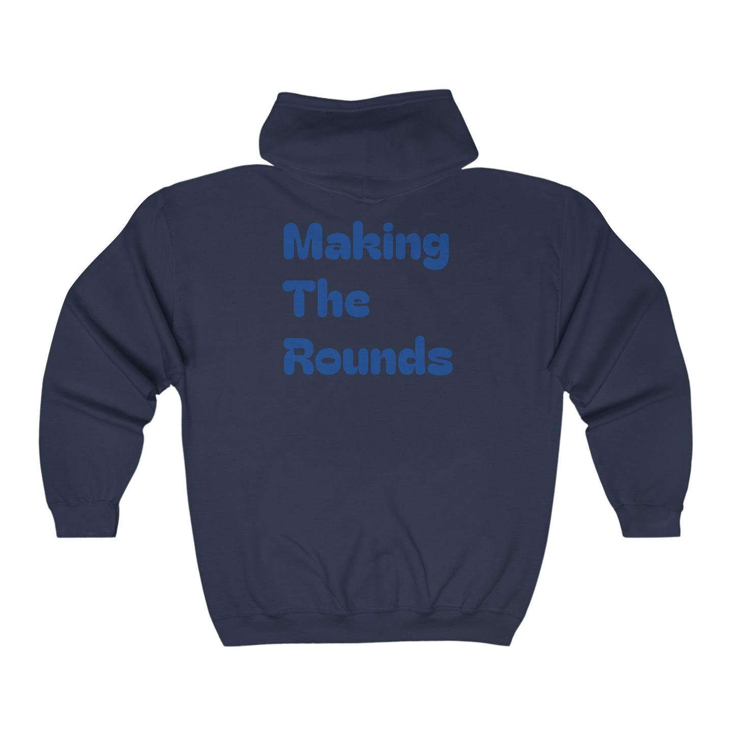 Making The Rounds Dark Blue Heavy Blend™ Full Zip Hooded Sweatshirt