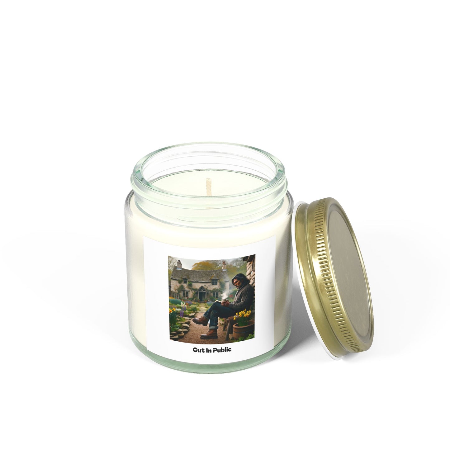 Out In Public Scented Candles, Coconut Apricot Wax (4oz, 9oz)