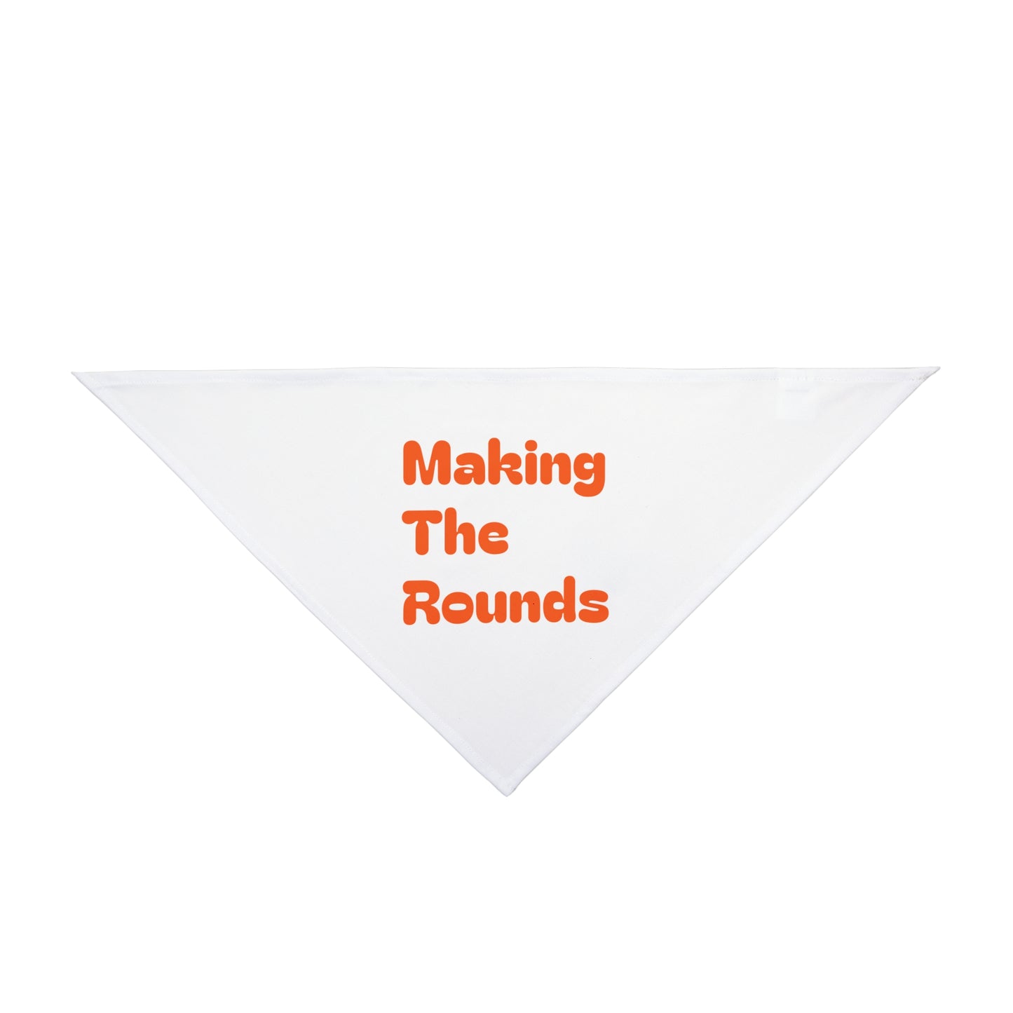 Making The Rounds Orange Pet Bandana