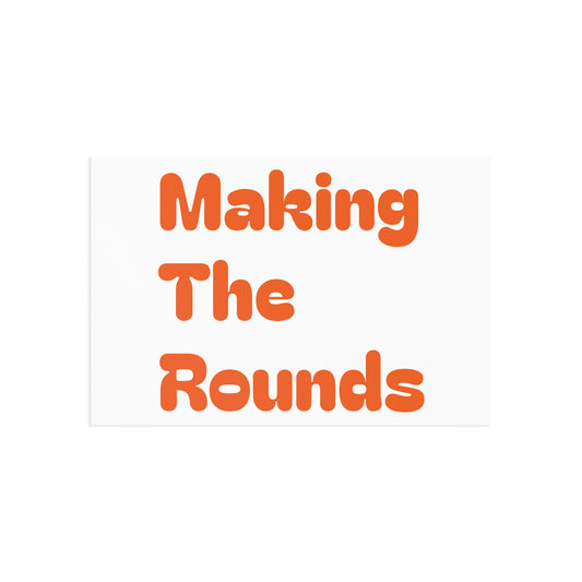 Making The Rounds Orange Fine Art Postcards