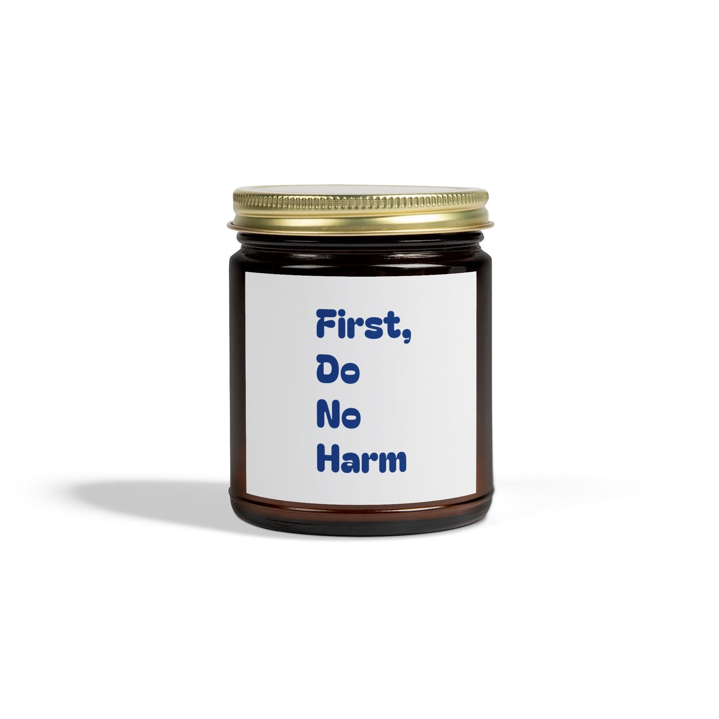 First Do No Harm Dark Blue Scented Candles, Coconut Apricot Wax (4oz, 9oz)