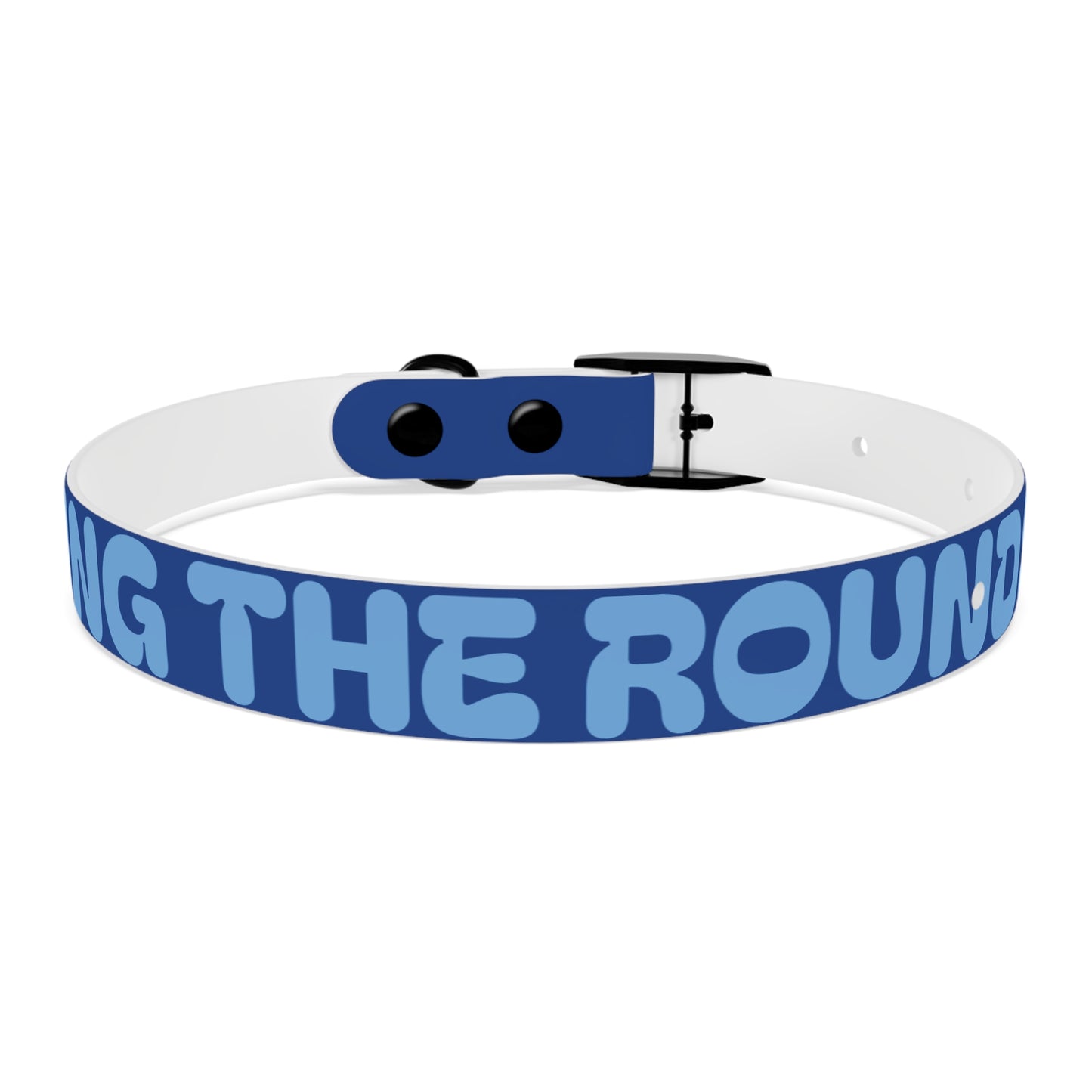 Making The Rounds Light Blue Dog Collar