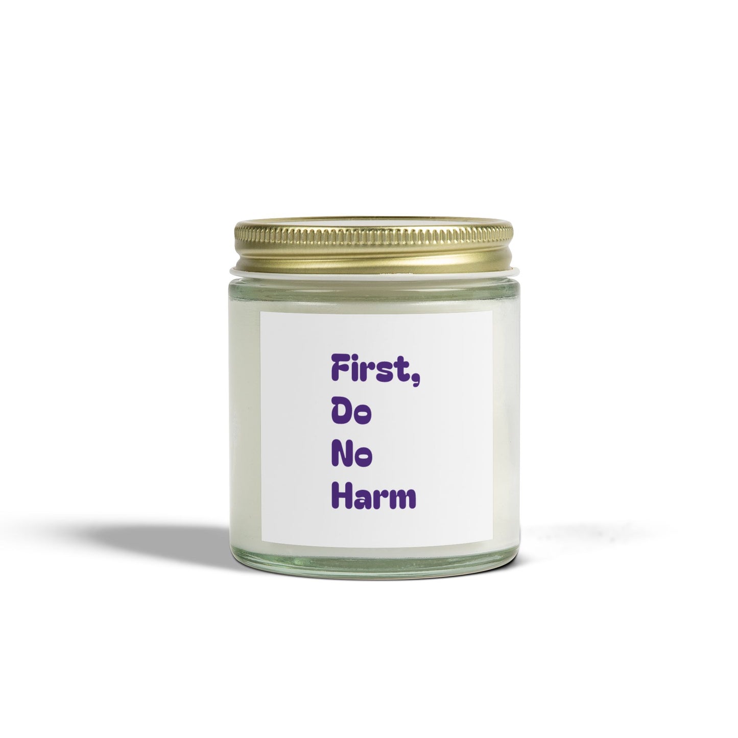 First Do No Harm Purple Scented Candles, Coconut Apricot Wax (4oz, 9oz)