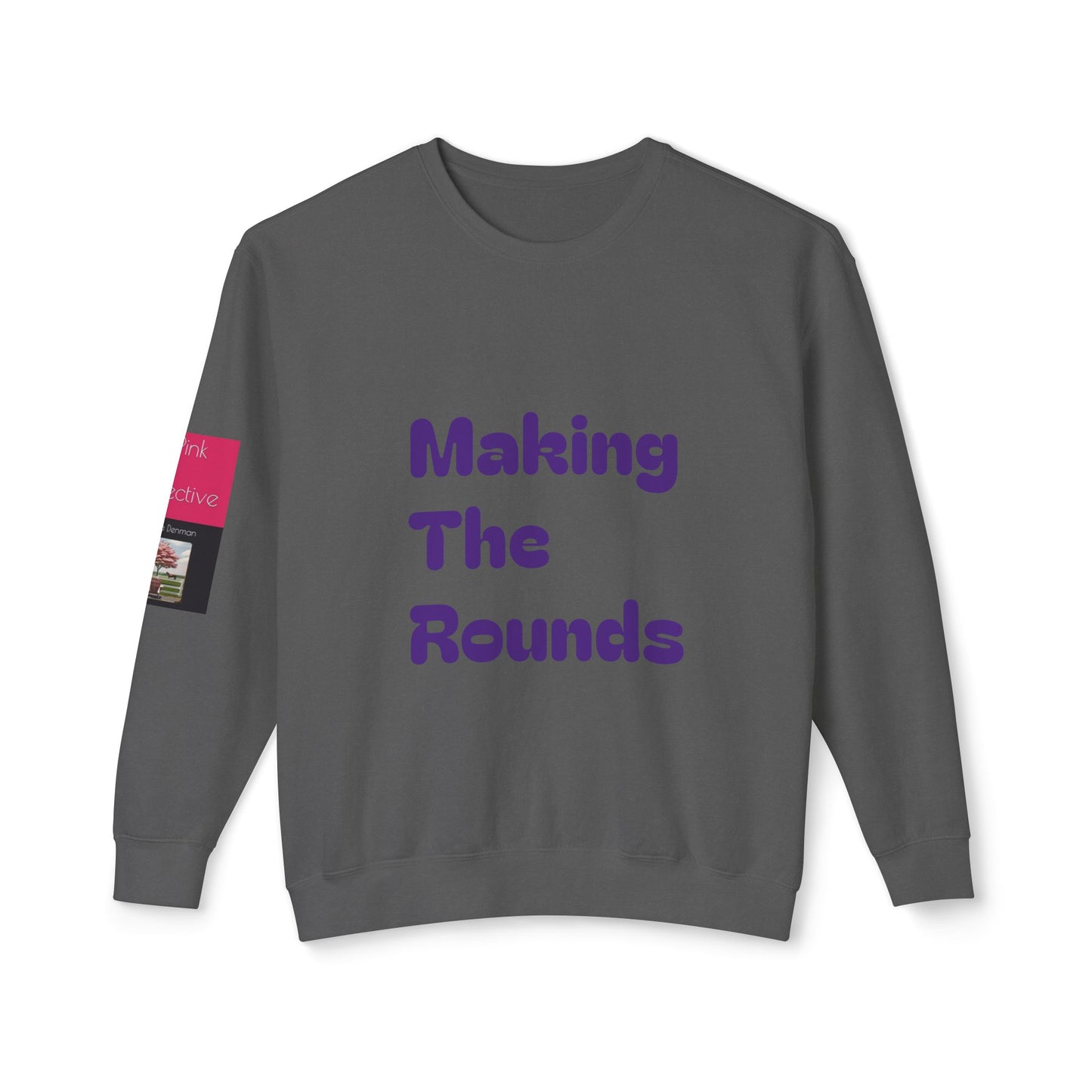 Making The Rounds Purple Unisex Lightweight Crewneck Sweatshirt