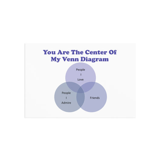 You Are The Center Of My Venn Diagram Purple Art Postcards