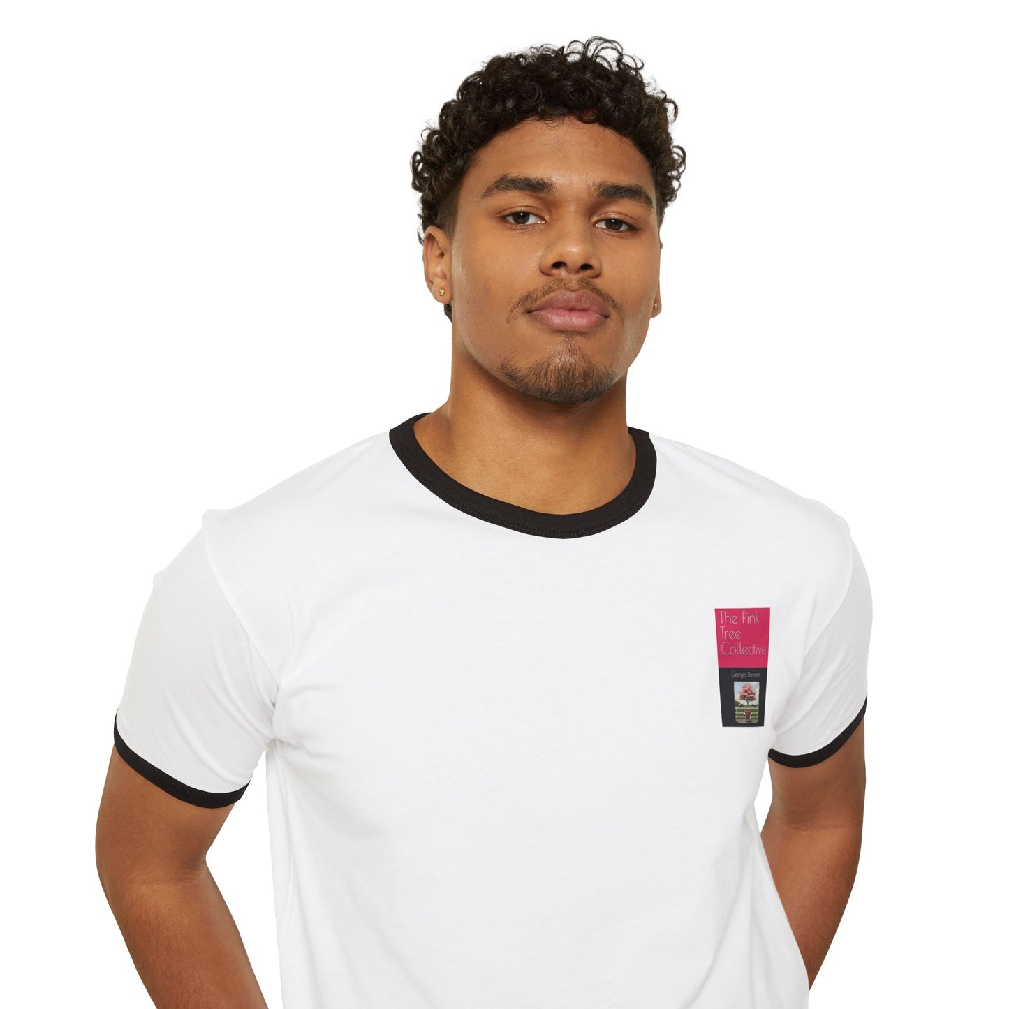 The Pink Tree Collective Library Card Unisex Cotton Ringer T-Shirt