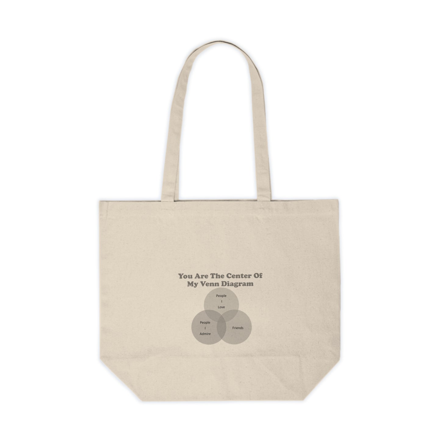 You Are The Center Of My Venn Diagram Canvas Shopping Tote