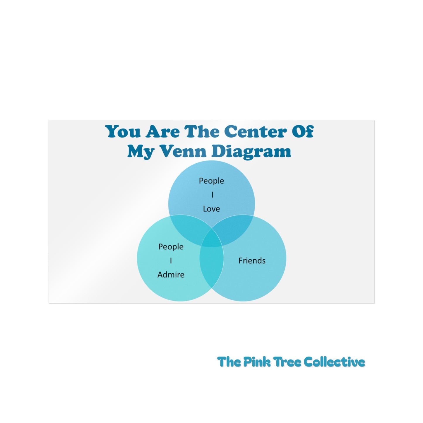 You Are The Center Of My Venn Diagram [Blue] Die-Cut Stickers, (DTF)