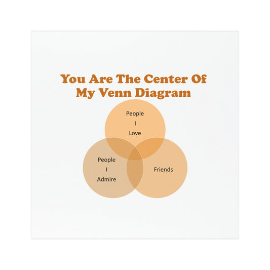 You Are The Center Of My Venn Diagram Orange Car Magnets